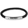 Lunavit braided genuine leather bracelet comes with a polished stainless steel clasp with 2000 Gauss strong power neodymium magnets 