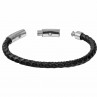 Lunavit braided genuine leather bracelet comes with a polished stainless steel clasp with 2000 Gauss strong power neodymium magnets 