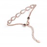 Elegant magnetic bracelet Lady Line Diamond Rose with sparkling diamond cut zirconias 