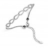 Magnetic-Germanium Bracelet Lady Diamond Silver - delicate elegance withcubic zirconias