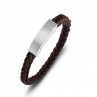 Braided two tone genuine leather bracelet style Hybrid