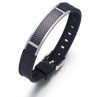 Lunavit Magnetic-Germanium-Bracelet Carbon Line with black carbon fiber inserts for sportive men