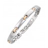 SABONA OF LONDON Magnetic Bracelet for women - Lady Duet - allergenfree stainless steel with goldplated small links and at least 6 SmCo magnets each 1200 Gauss