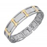 Symmetry Duet SABONA OF LONDON Magnetic Bracelet for both men and women, goldplated small links, at least 7 SmCo magnets each 1200 Gauss - looks great with any outfit
